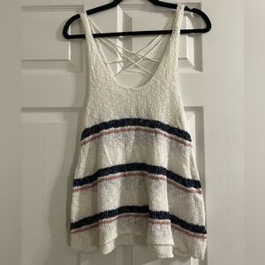American Eagle Striped Knit Tank Top